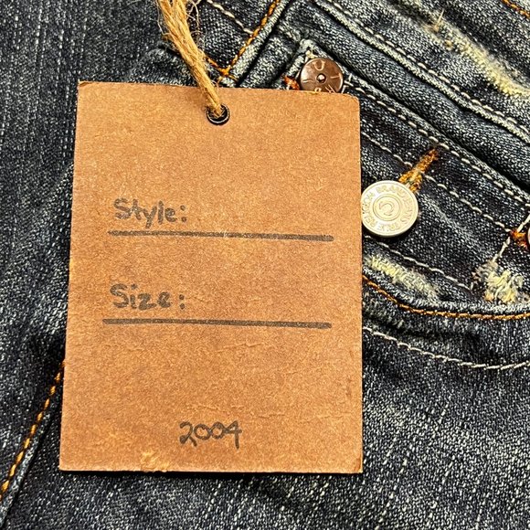 True Religion Distressed Flare Blue Jeans Womens 27 New NWT USA 04503 - Picture 8 of 15